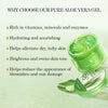 Image of Organic Aloe Vera Gel for Face & Body, 96% Pure Aloe Gel Made within 12 Hours of Harvest, Ideal for Skin, Scalp, & Hair Hydration, Calming Moisturizer for Soothing after Sun Care, 7.05Oz