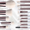Image of 14-Piece Makeup Brush Set with Illuminated Mirror, Portable Short Handle,Led Light,Usb Rechargeable Makeup Brushes Kit