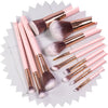 Image of Beauty 15-Piece Award-Winning Pink Makeup Brush Set with Case, Makeup Sponge, Brush Cleaner, Guide, and Gift Box