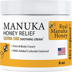 Manuka Honey Cream (8oz) Body Lotion Skincare Relief