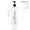Image of 32 oz Clear Plastic Pump Bottles Set for Shampoo, Conditioner, and Body Wash - 3 Pack