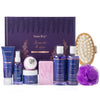 Image of Bath and Body Gift Basket for Women and Men - Lavender Relaxing Spa Set with Massage Body Rush, Bath Bomb - Birthday Gifts for Her, Mom - Unique Self Care Idea