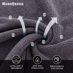 Premium Ultra Soft Coral Velvet Washcloth Set - 24 Pack, 12 x 12 Inches - Quick Drying and Highly Absorbent for Bath, Spa, and Facial Use (Grey)