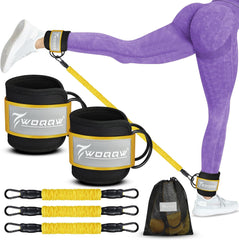 Ankle Resistance Bands with Cuffs for Enhanced Glute Workouts