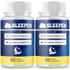 (2 Pack) Sleepem Pills Advanced Formula Brain Health Support Supplement 120 Capsules