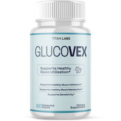 (1 Pack) Glucovex Advanced Blood Support Max Supplement Gluco Vex 60 Capsules