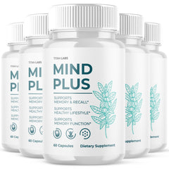 (5 Pack) Mind Plus Pills Natural Brain Supplement MindPlus 300 Capsule