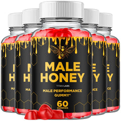 (5 Pack) Male Honey Gummy Advanced Male Support Supplement MaleHoney 300 Gummies