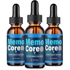 MemoCore Brain Drop Supplement - 3 Pack (6 oz) for Enhanced Memory and Focus