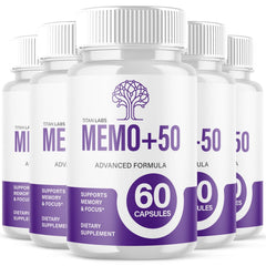 (5 Pack) Memo+50 Advanced Natural Brain Supplement Memo+ 50 300 Capsules
