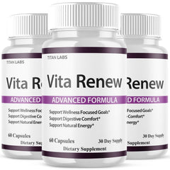 (3 Pack) Vita Renew Advanced Energy & Fitness Support Formula VitaRenew 180 Capsules
