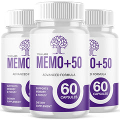 (3 Pack) Memo+50 Advanced Natural Brain Supplement Memo+ 50 180 Capsules