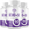 Image of (3 Pack) Memo+50 Advanced Natural Brain Supplement Memo+ 50 180 Capsules
