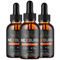 (3 Pack) NexBurn Drops Natural Health & Fitness Supplement Nex Burn 90 Servings