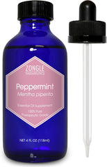 Peppermint Essential Oil - Food Grade, Edible, 100% Pure, for Digestion and IBS, Safe for Ingestion, by , 4 OZ