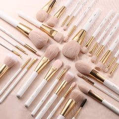 30-Piece Professional Makeup Brush Set - Premium Vegan Synthetic Kabuki Foundation