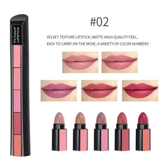 5 in 1 Lipstick Set Lightweight Matte Velvet Long Lasting Combination Lipstick Nourish Moisturizing Professional Lip Makeup Gift