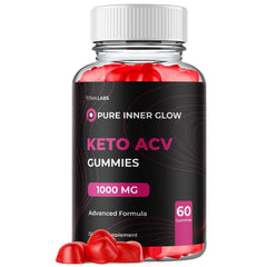 (1 Pack) Pure Inner Glow Keto ACV Gummys 1000MG Advanced Supplement 60 Gummies