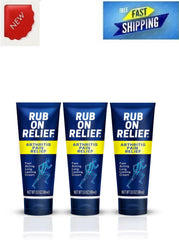 RUB on RELIEF 3-Pack Fast-Acting, Long-Lasting, Non-Greasy Pain Relief Cream