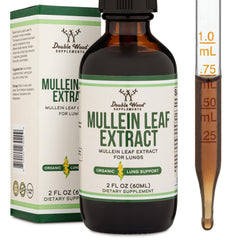 Organic Mullein Leaf Extract Drops for Lung Health and Natural Herbal Support