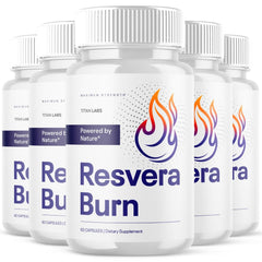 (5 Pack) Resvera Burn Advanced Energy & Fitness Support ResveraBurn 300 Capsules