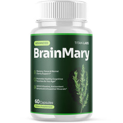 (1 Pack) BrainMary Advanced Natural Brain Support Formula Brain Mary 60 Capsules