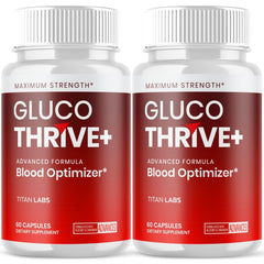 (2 Pack) Gluco Thrive Advanced Blood Health Support Vitamin GlucoThrive 120 Capsules