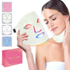 Image of Led Face Mask Light Therapy,Red Light Therapy for Face and Neck,7 Colors LED Facial Skin Care Mask,5 Level Brightness Adjustment,309 LED Beads Can Be Used at Home,White Green