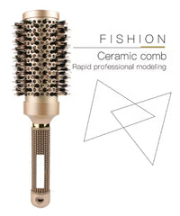 Thermal Ceramic Round Hair Brush with Ionic Boar Bristles for Salon-Quality Blowout Styling