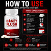 Image of Honey Flush Pills Advanced Blood Health Support Formula HoneyFlush 180 Capsules
