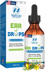 Natural Ear Drops for Ear Infections - Homeopathic Herbal Formula for Adults