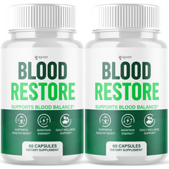 (2 Pack) Blood Restore Advanced Blood Support Supplement BloodRestore 120 Capsules