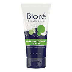 Pore Unclogging Scrub with Salicylic Acid, Oil-Free Face Exfoliator for Excess Dirt and Oil Removal, 5 Ounces (HSA/FSA Approved)