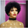 Image of Large Bouncy Afro Kinky Curly Wigs For Black Women Glueless Pre Plucked Machine Made Wig Brazilian Virgin Remy Human Hair Wigs