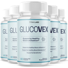 (5 Pack) Glucovex Advanced Blood Support Max Supplement Gluco Vex 300 Capsules