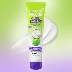 Fructis Style Curl Sculpt Conditioning Cream Gel for Enhanced Bounce and Moisture, 5.1 Fl Oz