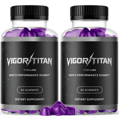 (2 Pack) Vigor Titan Gummy Advanced Male Support Formula VigorTitan 120 Gummies