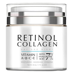 Advanced Night Cream Face Moisturizer with Retinol, Collagen, and 10% Niacinamide - Anti-Wrinkle and Anti-Aging Formula for Women - 1.7 Oz - Made in USA