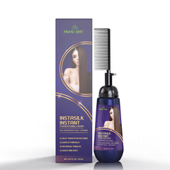 Instant Hair Straightening Cream with Applicator Comb Brush – Achieve Sleek, Straight Hair in Seconds – Smooths Curls, Tangles, and Frizz – Gentle Formula – 150 ml