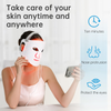 Image of LED Color Light Home Beauty Device with Red, Blue, Green, and Purple Light Mask, 98 Light Beads for Facial Phototherapy Mask