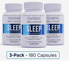 (3 Pack) Relaxium Sleep Supplement Pills 180 Capsules