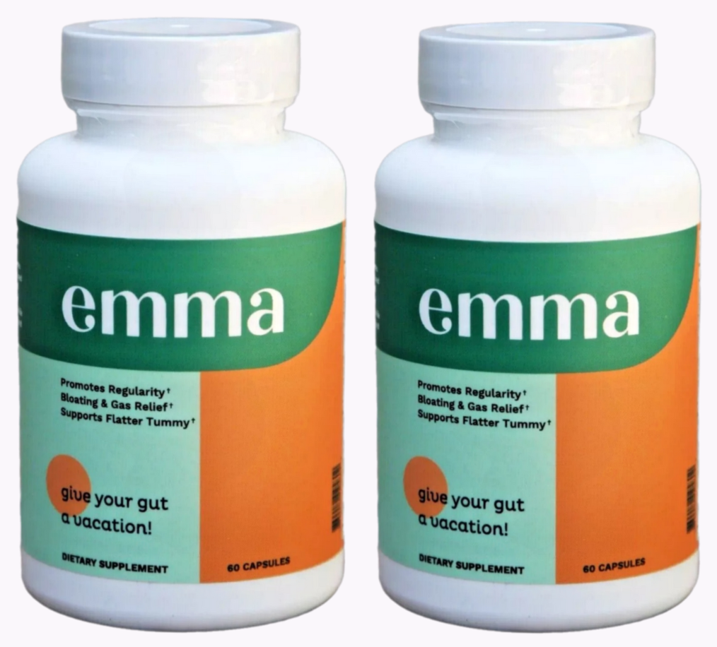Emma Relief Supplement Pills Konsciens Keto for Gut Bloating (2 Pack-120 Capsules)