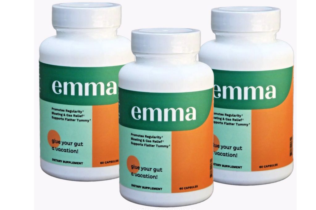 Emma Relief Supplement Pills Konsciens Keto for Gut Bloating (3 Pack-180 Capsules)
