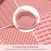 Image of Portable Foldable Silicone Makeup Brush Cleaner Bowl for Brushes, Powder Puffs, and Sponges (Pink)