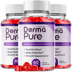(3 Pack) Derma Pure ACV Gummys 1000MG Advanced DermaPure Supplement 180 Gummies