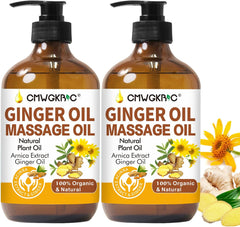 2 Pack Ginger Oil Lymphatic Drainage Massage,Belly Drainage Ginger Oil-Warming T