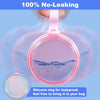 Image of Leak-Proof Denture Case for Travel - Soaking Container for Full & Partial Dentures and Retainers with Cleaning Kit and Brush - Pink