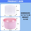 Image of Leak-Proof Denture Case for Travel - Soaking Container for Full & Partial Dentures and Retainers with Cleaning Kit and Brush - Pink