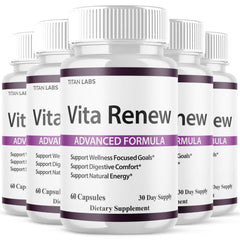 (5 Pack) Vita Renew Advanced Energy & Fitness Support Formula VitaRenew 300 Capsules