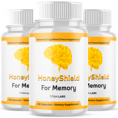 (3 Pack) Honey Shield Natural Brain Support HoneyShield 180 Capsules